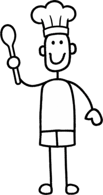 Homemade Software chef holding a spoon